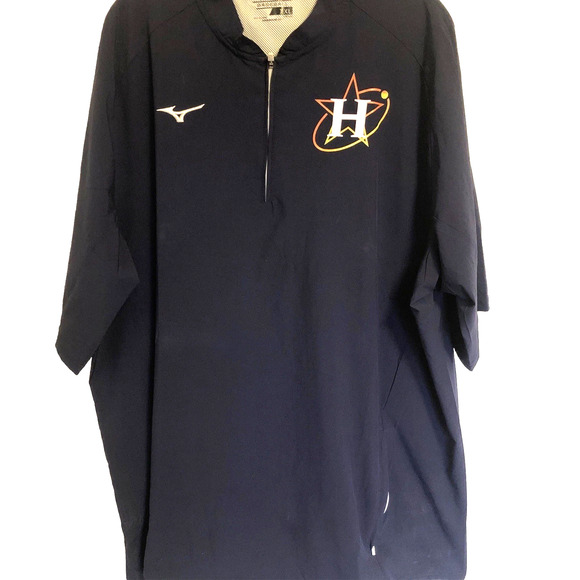 Vintage XXL Houston Astros Space City Mizuno Warm Up Mens Short Sleeve Jacket - Picture 1 of 7